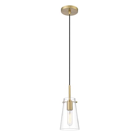 Z-Lite Kira Pendant, 1-Light, 5 In.W x 8 In.H, Modern Gold/Clear 7508MP-MGLD